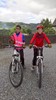 Cyclist leaving Pitlochry 